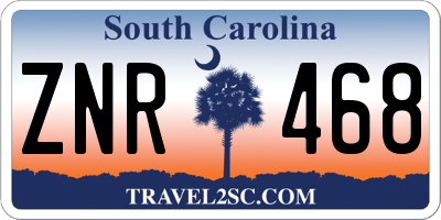 SC license plate ZNR468