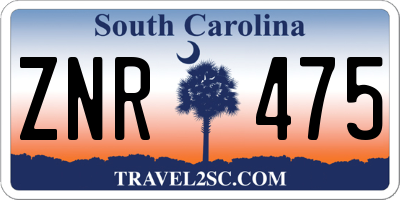 SC license plate ZNR475