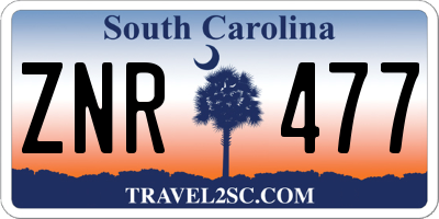 SC license plate ZNR477