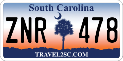 SC license plate ZNR478