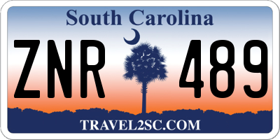 SC license plate ZNR489