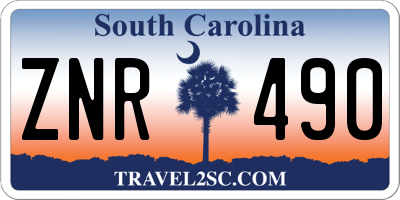 SC license plate ZNR490