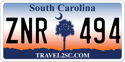 SC license plate ZNR494