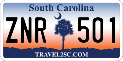 SC license plate ZNR501