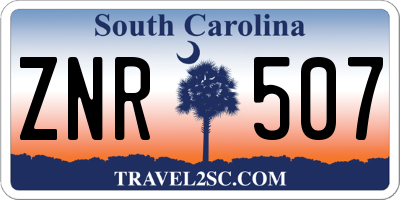 SC license plate ZNR507