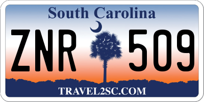SC license plate ZNR509