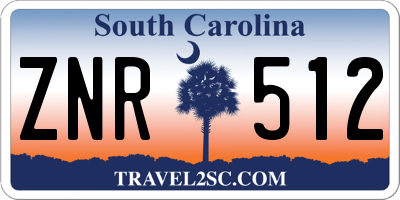 SC license plate ZNR512
