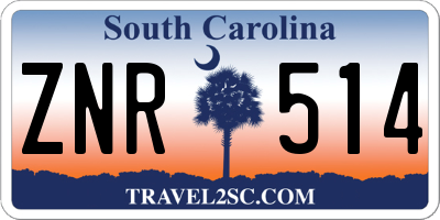 SC license plate ZNR514