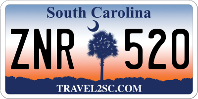 SC license plate ZNR520