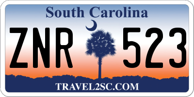 SC license plate ZNR523