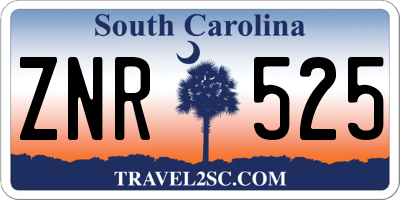 SC license plate ZNR525