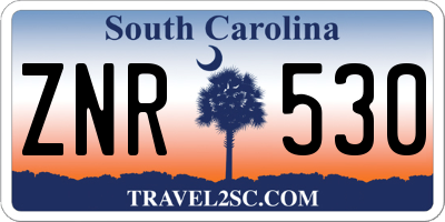SC license plate ZNR530