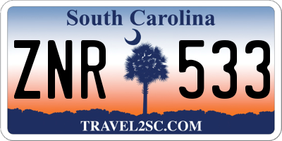 SC license plate ZNR533