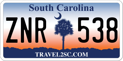 SC license plate ZNR538