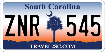 SC license plate ZNR545