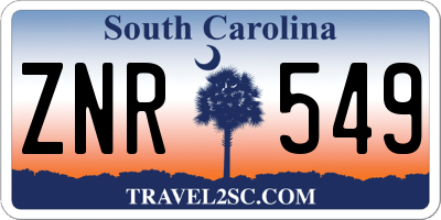 SC license plate ZNR549