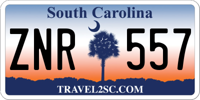 SC license plate ZNR557