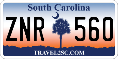 SC license plate ZNR560