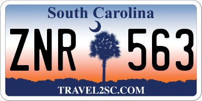 SC license plate ZNR563