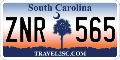 SC license plate ZNR565