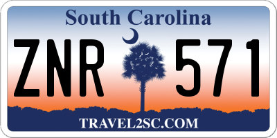 SC license plate ZNR571