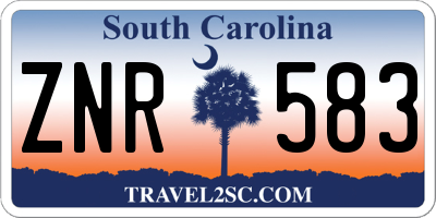 SC license plate ZNR583