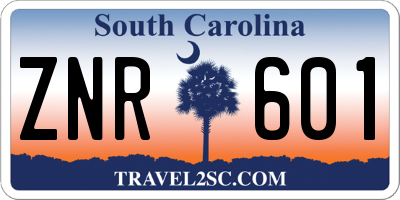SC license plate ZNR601
