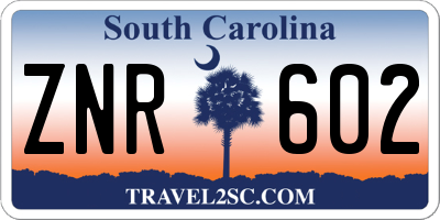 SC license plate ZNR602