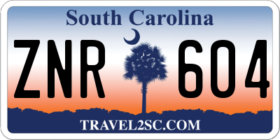 SC license plate ZNR604