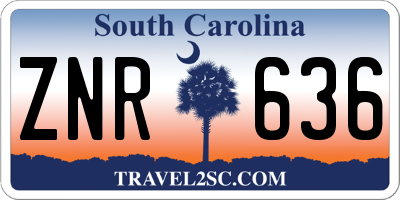 SC license plate ZNR636