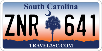 SC license plate ZNR641