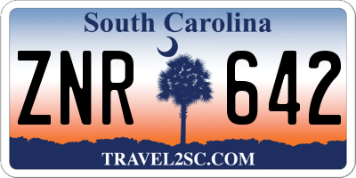 SC license plate ZNR642
