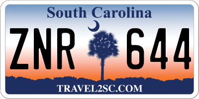 SC license plate ZNR644