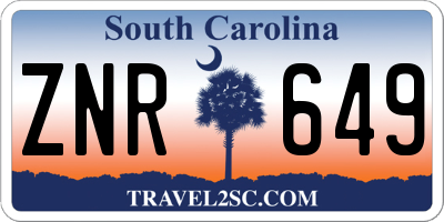 SC license plate ZNR649