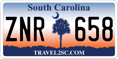 SC license plate ZNR658