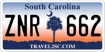 SC license plate ZNR662