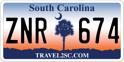 SC license plate ZNR674