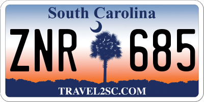 SC license plate ZNR685