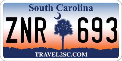 SC license plate ZNR693