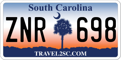 SC license plate ZNR698