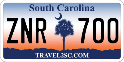 SC license plate ZNR700