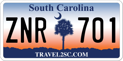 SC license plate ZNR701