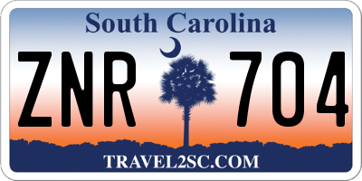 SC license plate ZNR704