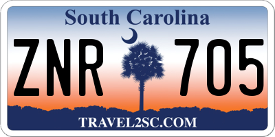 SC license plate ZNR705