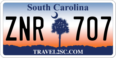 SC license plate ZNR707