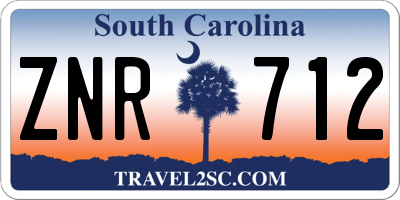 SC license plate ZNR712