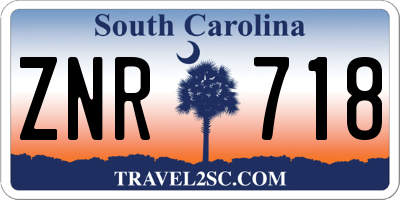 SC license plate ZNR718