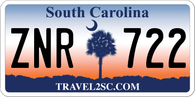 SC license plate ZNR722