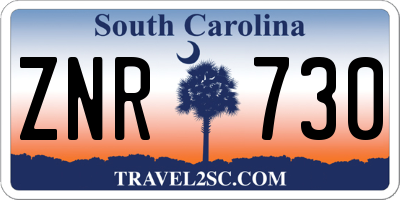 SC license plate ZNR730