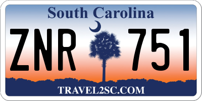 SC license plate ZNR751